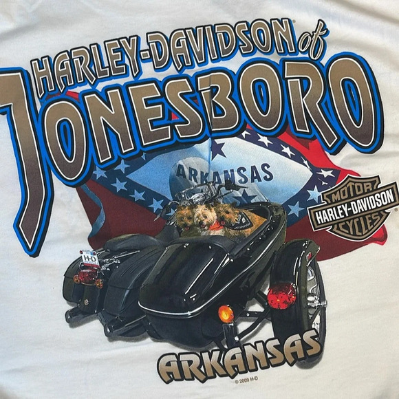 Harley Davidson of Jonesboro,Ar 2009 Men’s Tee Shirt. Size 2X White - Picture 1 of 9